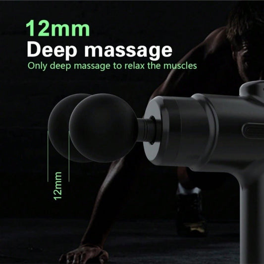 Massage Gun - Deep Tissue Percussion Massager For Athletes & Handheld Back Body Muscle With 8 Massage Heads