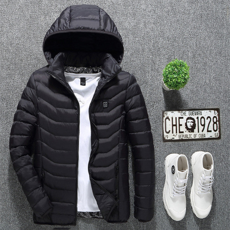 Heated Jacket for Winter – Electric Thermal Coat with Cotton Lining, Winter Warm Heating Vest for Men