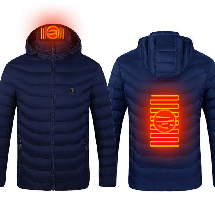 Heated Jacket for Winter – Electric Thermal Coat with Cotton Lining, Winter Warm Heating Vest for Men