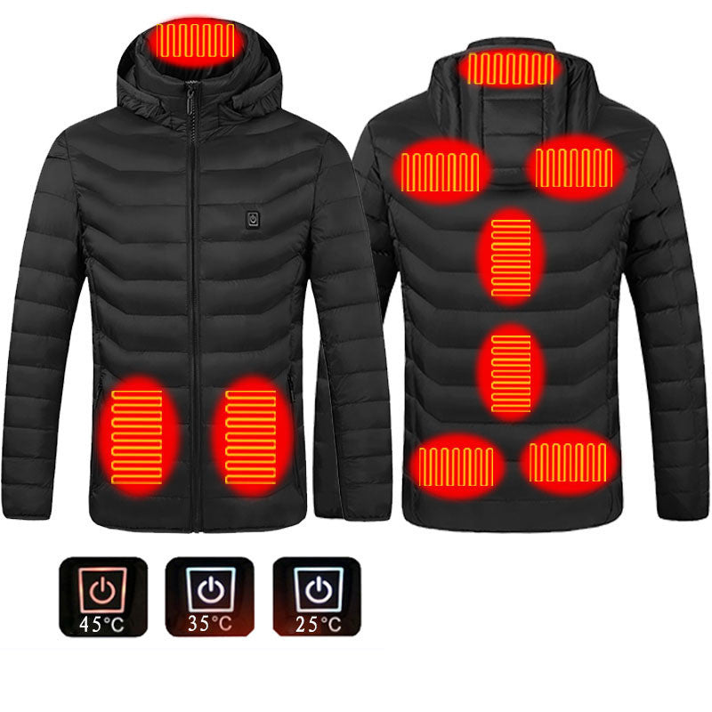 Heated Jacket for Winter – Electric Thermal Coat with Cotton Lining, Winter Warm Heating Vest for Men
