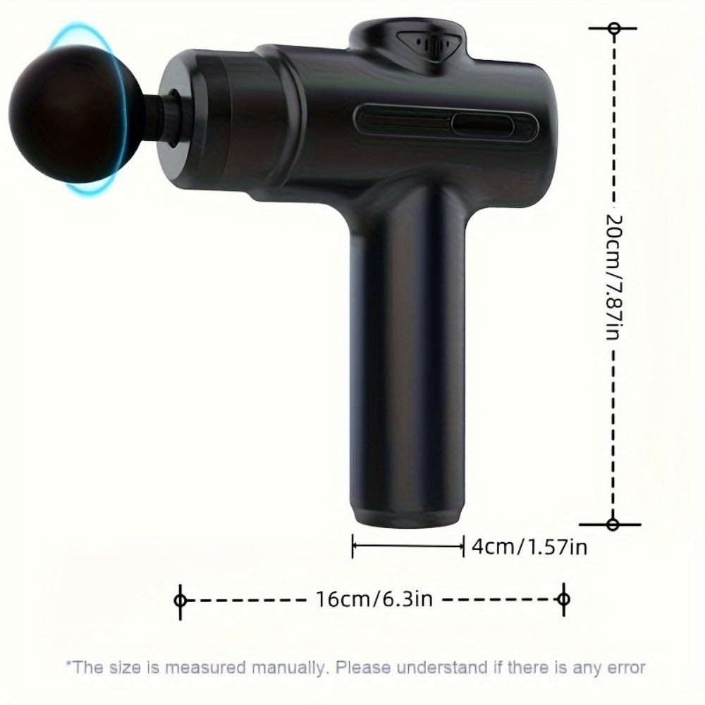 Massage Gun - Deep Tissue Percussion Massager For Athletes & Handheld Back Body Muscle With 8 Massage Heads