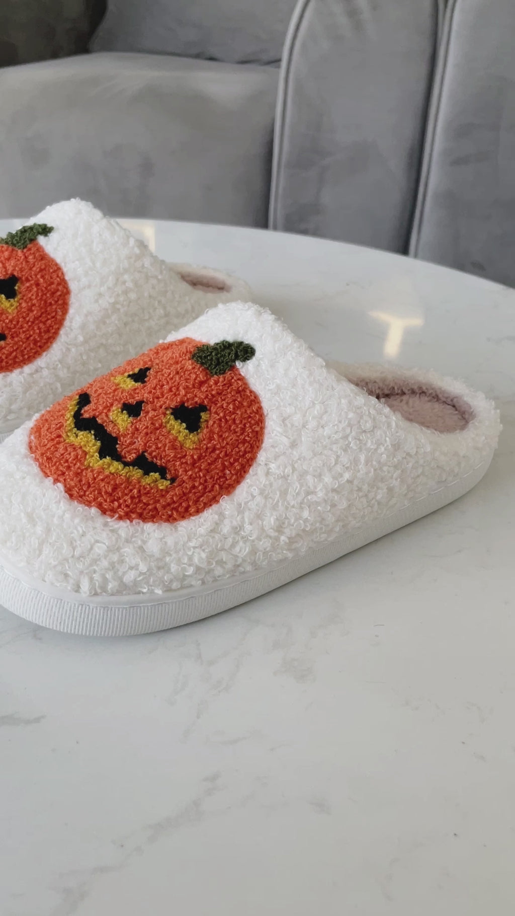 Cozy Halloween Pumpkin Cartoon Slippers – Warm, Non-Slip Indoor Winter Shoes for Men & Women Couples